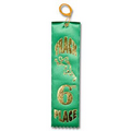 2"x8" 6th Place Stock Event Ribbons (TRACK) Carded